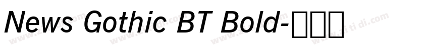 News Gothic BT Bold字体转换